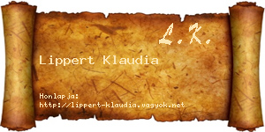 Lippert Klaudia névjegykártya